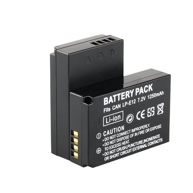 7.2v 1250mah Rechargeable Lithium Camera Battery Lpe12 Lp E12 Lpe12