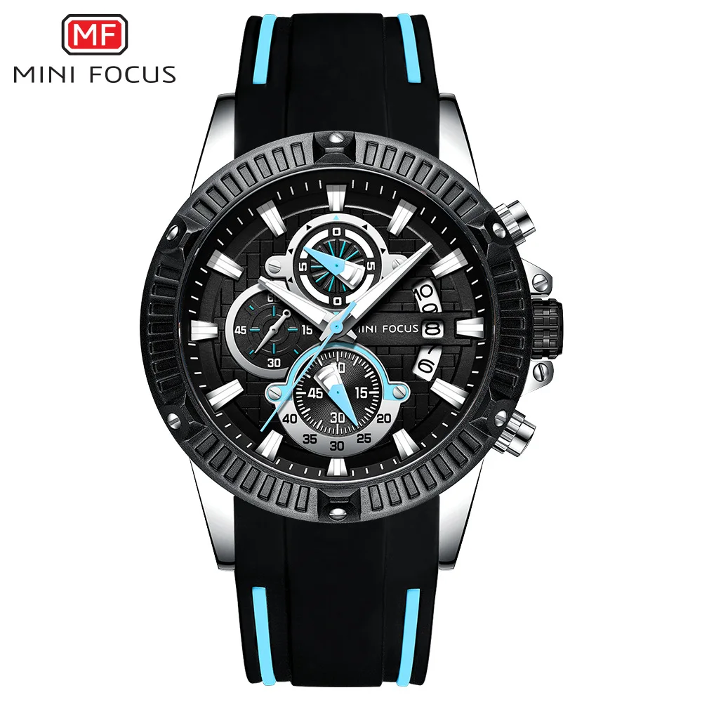 High Quality MINI FOCUS 0244 G Quartz Analog Watch for Men