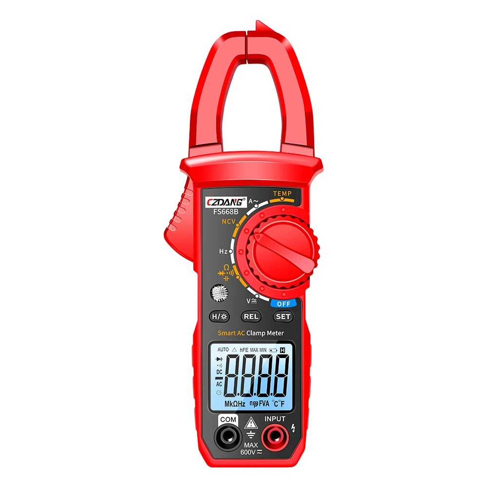 Full Functions 4000 Counts Auto-ranging Digital Clamp Multi Tester Multimeter with Backlight LCD Screen Displaying