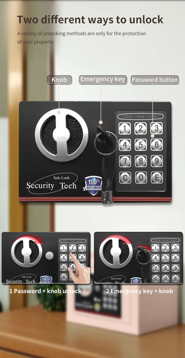 CEQSAFE Wholesale Price Mini Safe Box Kid Child Own Deposit Box High Security Box Save Money As Gifts details