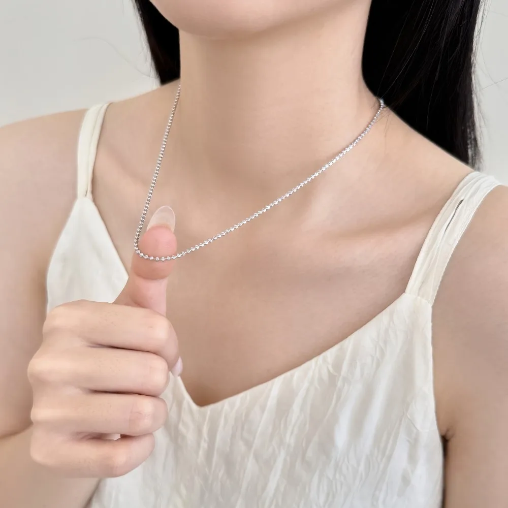 KAKODIY 925 Sterling Silver Zircon Necklace Women's Jewelry Lightweight Adjustable Length Chain Zirconia Necklace Simple Necklace detail 5