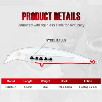 For Lure Minnow Lure Bait Golden Gun Foreign Trade Minnowlure Sea Fishing Hard Bait False Bait Stainless Steel Saltwater Fish – Minnow – view 4