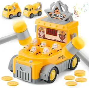 EPT Children's Car Strike Board Game Parent-child Interactive Toy Cartoon Engineering Arcade Whack-a-Mole