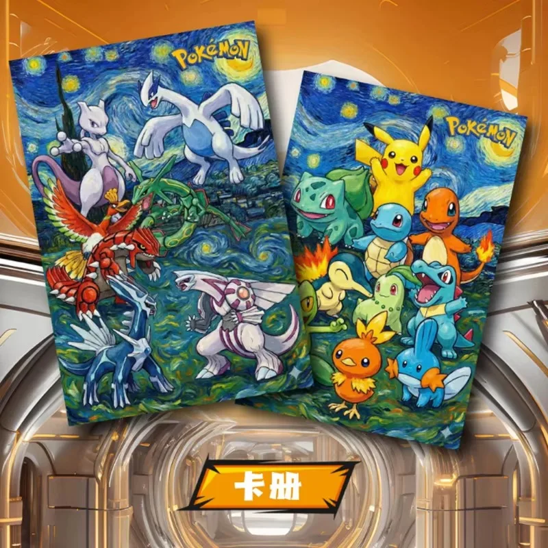 LINGXI Pokemoned Playing Cards Metal Collection Cards Rare Anime Pokemoned  Game Playing Cards for Kids Gifts