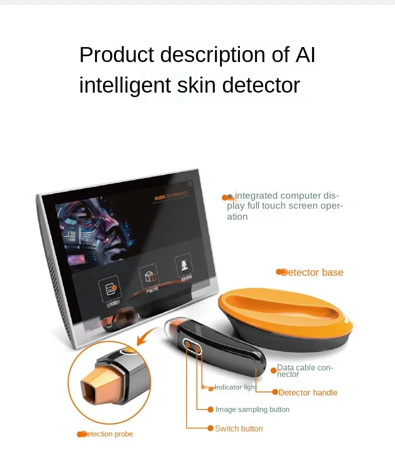 Professional Face Skin Analyzer Machine Portable Skin Scanner Intelligent Skin Analysis Machine