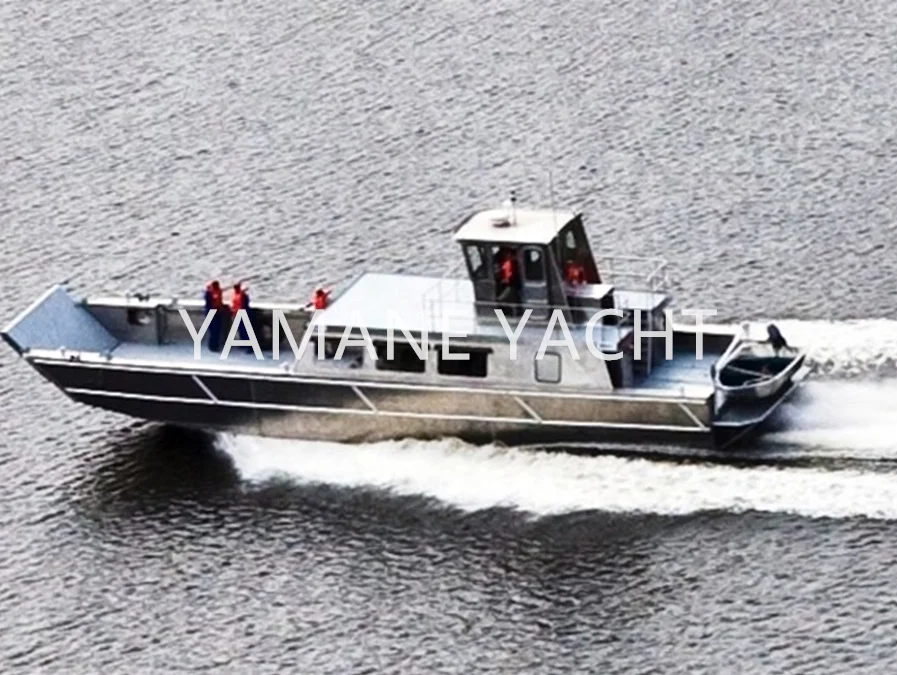 YAMANE YACHT High Cabin Big Capacity 50ft Aluminum Transportation Boat Offshore Landing Craft