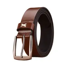 Factory Price OEM Custom Cowhide Genuine Leather Belt with Solid Pin Buckle Handmade Fashion Jean Belt