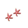 23*20mm gold Starfish double-sided red