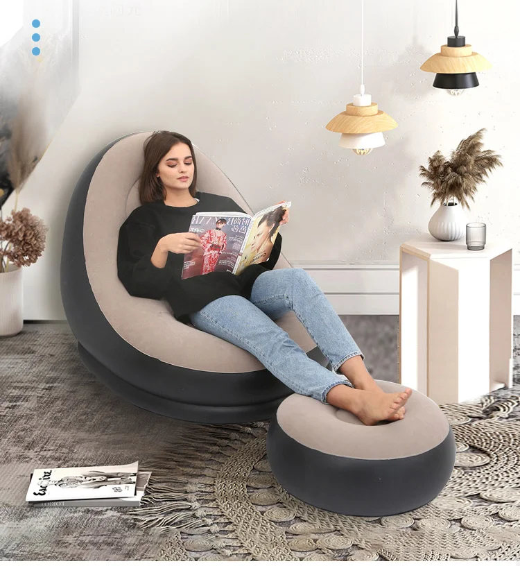 Modern Furniture Outdoor Eco Friendly Pvc Inflatable Flocking Lounge