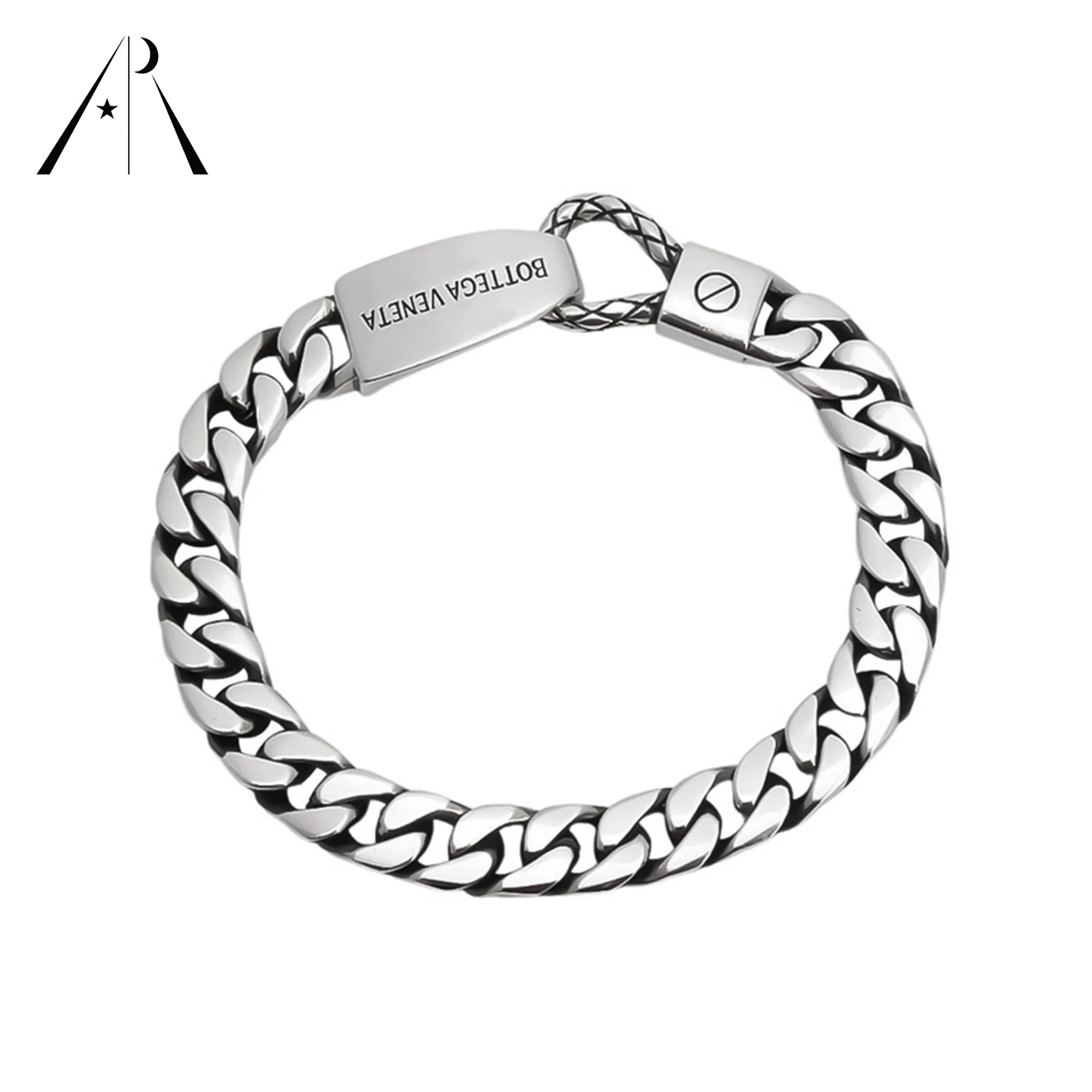 Bottega Veneta Sterling Silver Chain Bracelet - Men - Silver Jewelry