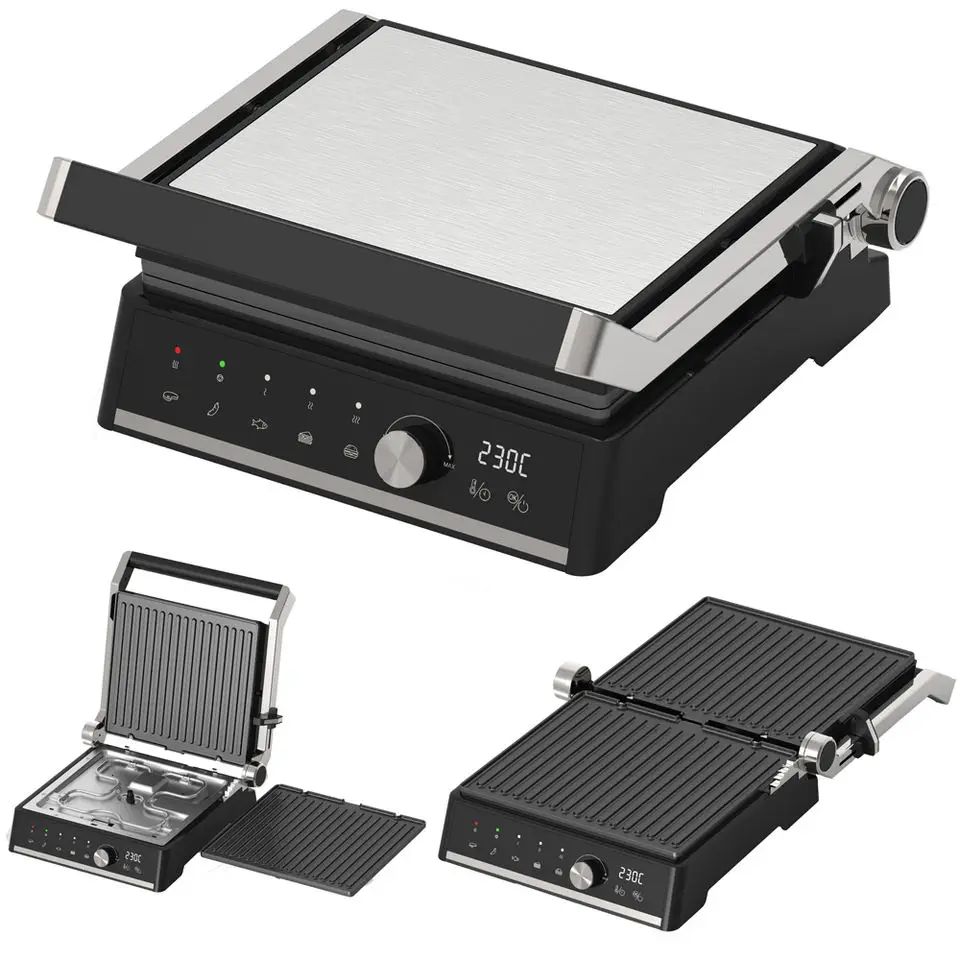 Digital Contact Grill With Smart Touch Screen Detachable Sandwich Press