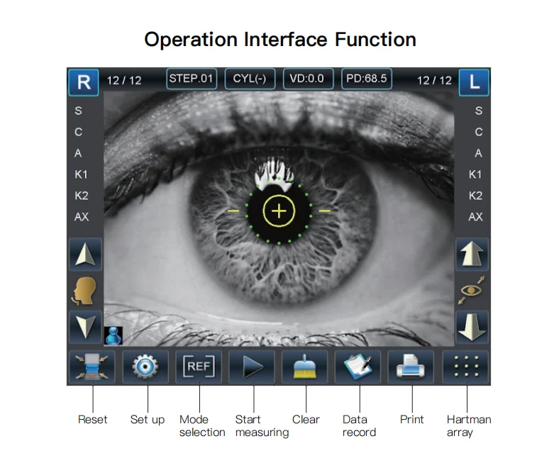 Low Price Auto refractometer with keratometer function