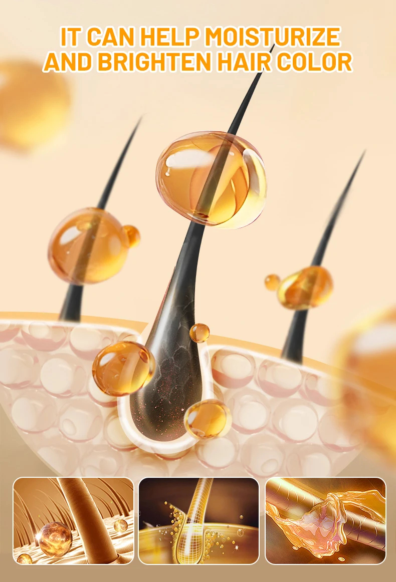 Turmeric & Honey Hair Strengthening Oil Tea Tree Oil Nourish Scalp Long Lasting Hair Smoothing Split End Remover Hair Care Oil