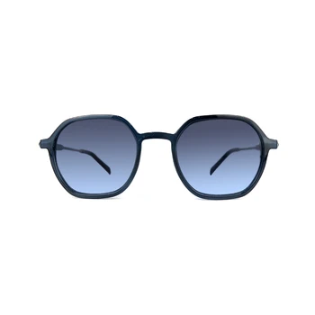 European Old Fashion Trends 90S Retro Shades Vintage Thin Slim Tiny Narrow Small Frame Oval Lens Sunglasses