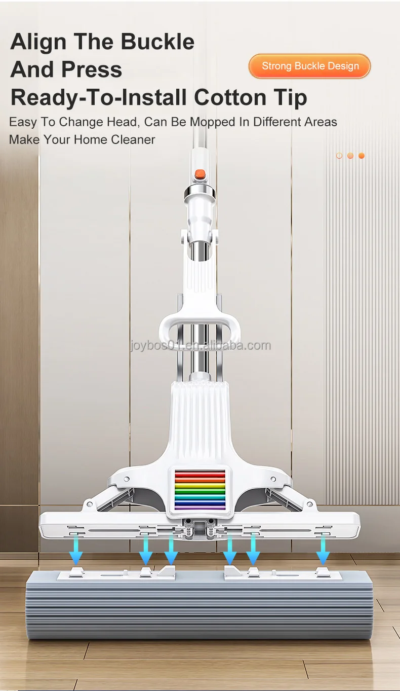 Joybos Patent Household Super Absorbent Sponge Mop With 2 Refills Pva