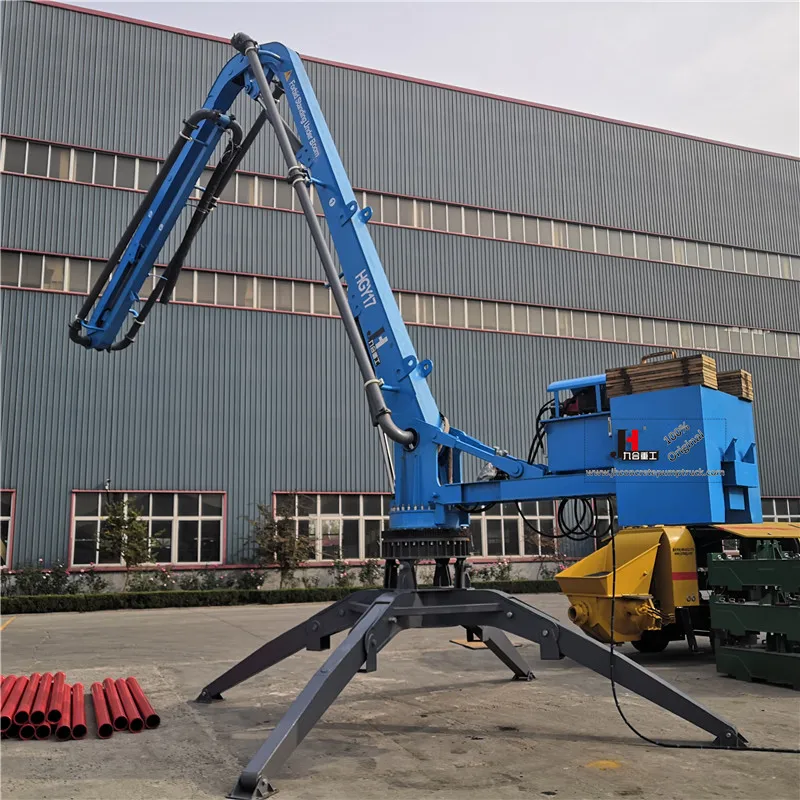 17m Spray Radius Mobile Hydraulic Concrete Placing Boom Traction Type ...