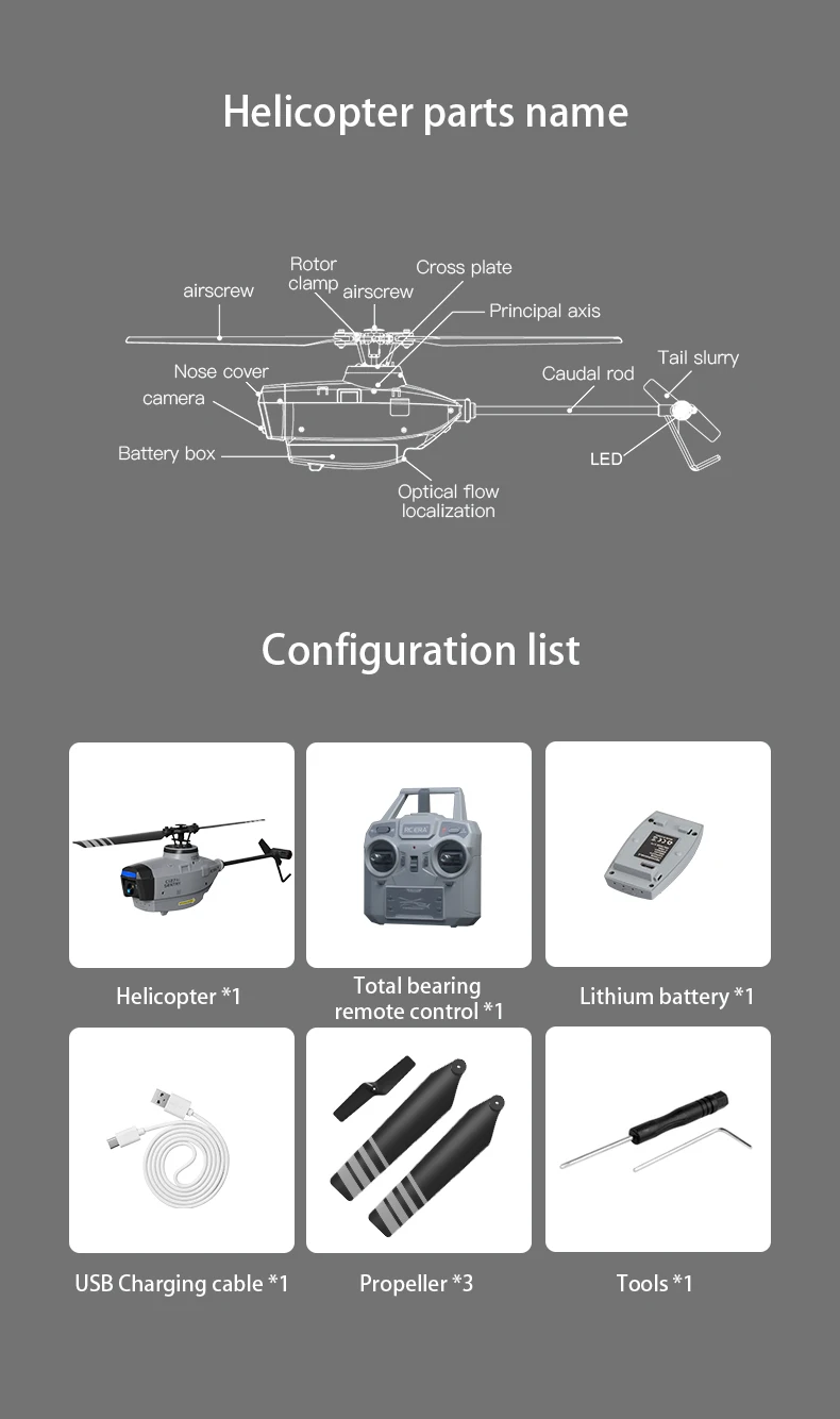 New Coming HOSHI RC ERA C127AI 2.4G 6-Axis Gyro Brushless Motor Optical Flow Localization RC Helicopter Toy RTF Update C127 C128