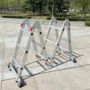 High Quality Household Folding foldable Ladder Aluminum Factory Shandong Maidean