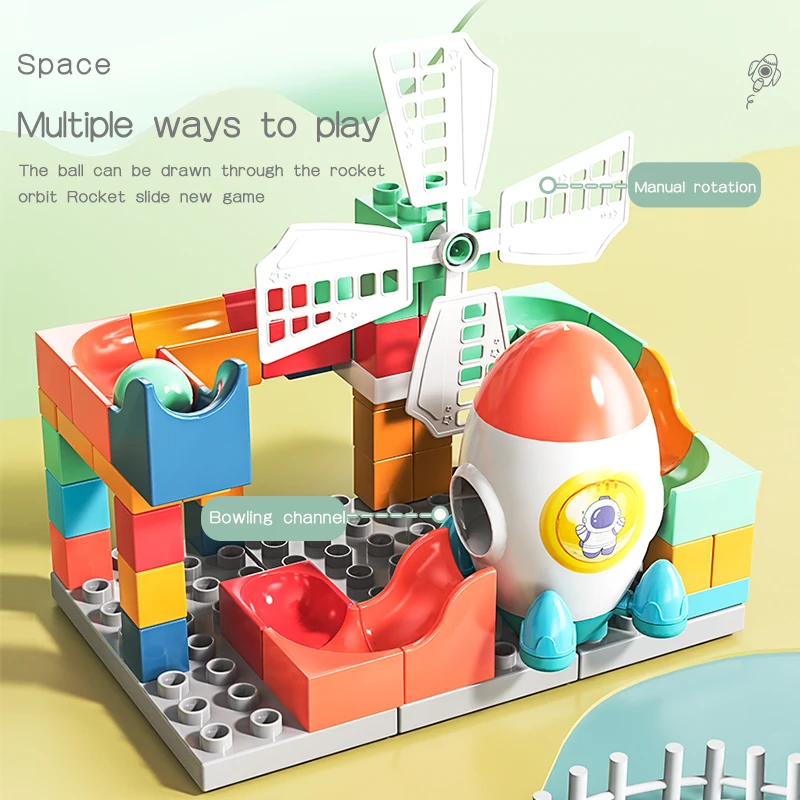 Space Orbit Ball Building Blocks Model Toys 71PCS Track Bricks Block Series Kids Creative Large Building Blocks Toy