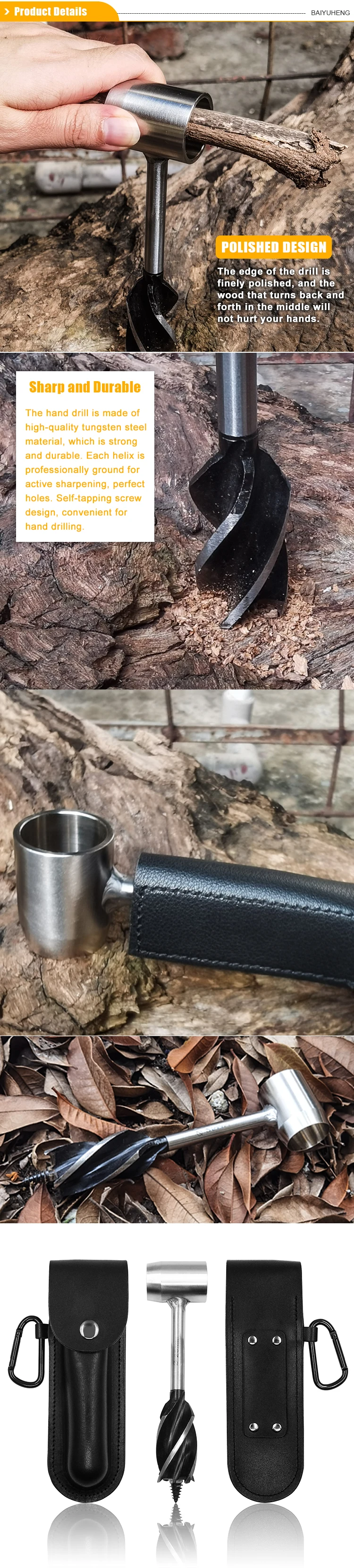 bushcraft hand auger wrench