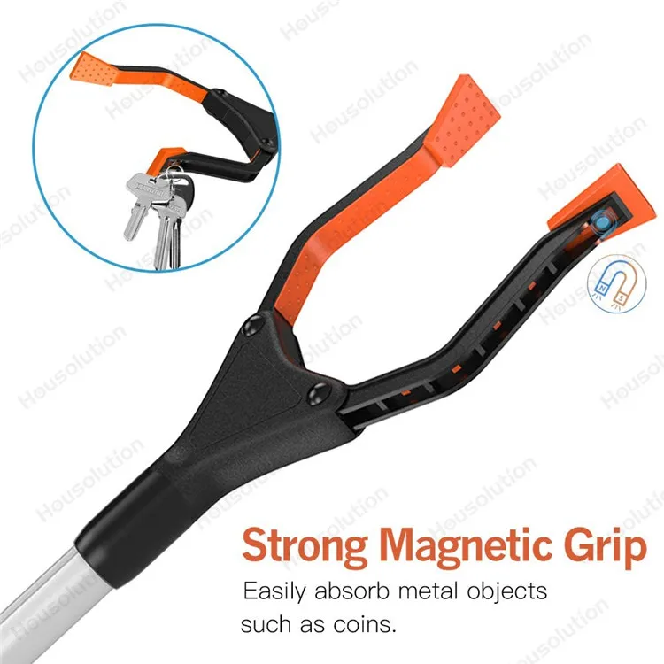32"  Foldable Lightweight Long Arm Extender Reacher Grabber Tool with Magnet