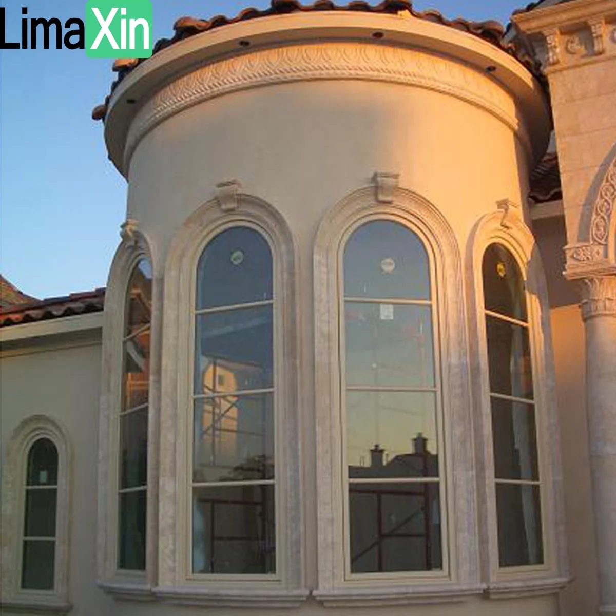 Marble Window Frame Design High End House Exterior Wall Decoration Stone Window Surround