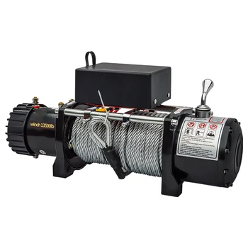 Car electric winch portable 12v electric winch 13500lbs 12000lbs with synthetic rope