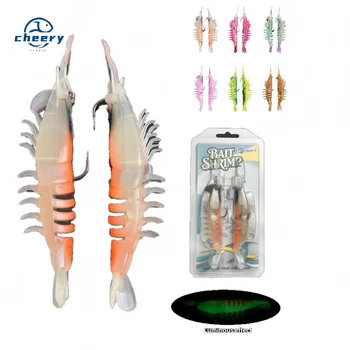 10.5g 14g 18.5g Lifelike Shrimp Baits Midwater Lure for Saltwater Fish & Sea Bass Realistic Jigs with Luminous Features – Metal Jig – view 2
