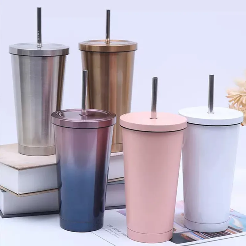 New Hot Sale 750ML 304Stainless Steel Straw Cup Large Capacity