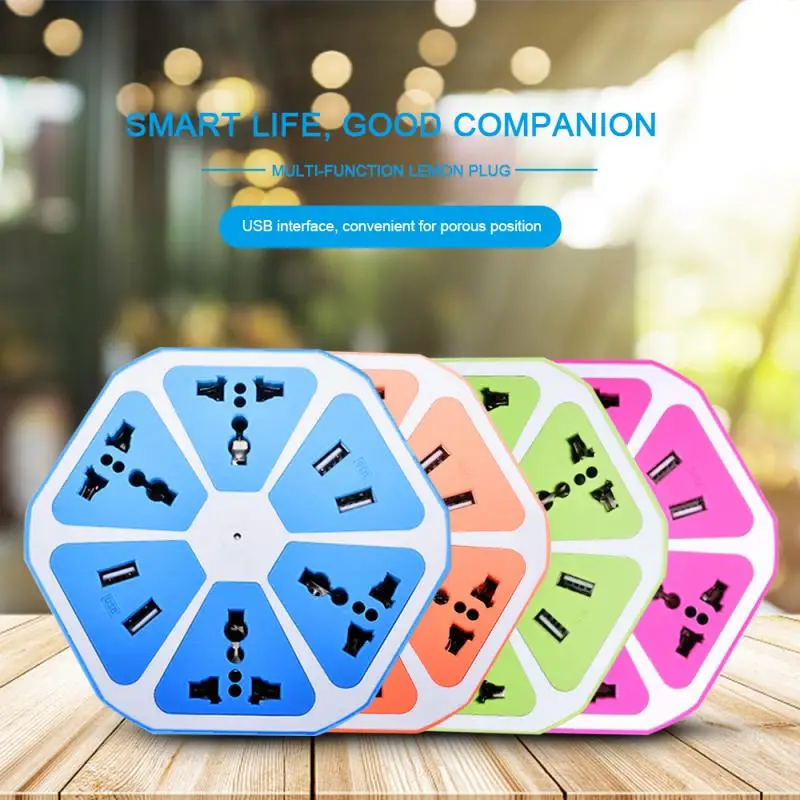 Creative Smart Fruit Power Strip Socket USB Desktop Socket Desktop Board Household Multifunctional Practical Universal Socket