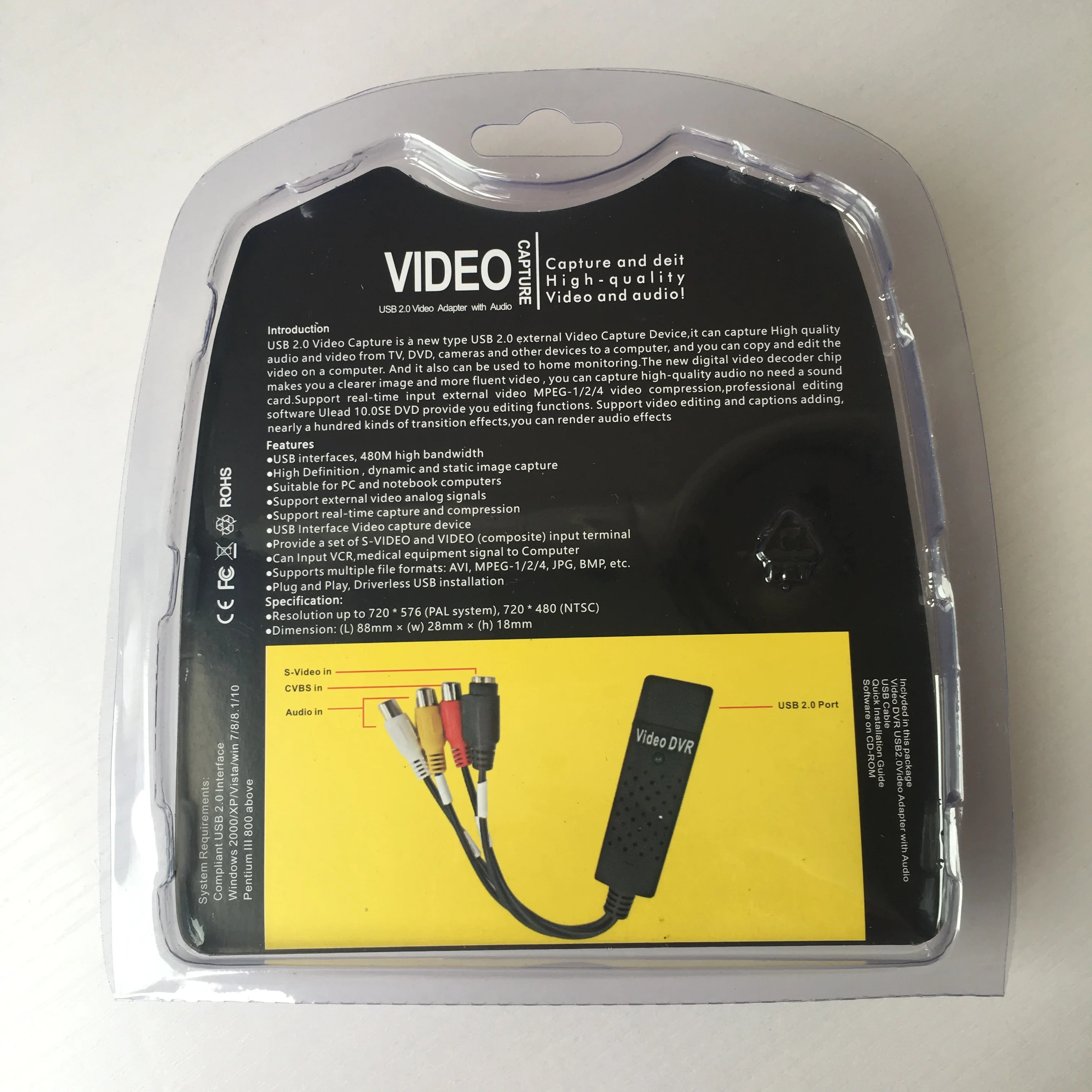 Usb 2.0 Hd Video Capture Tv Dvd Vhs Dvr Adapter Recorder Converter