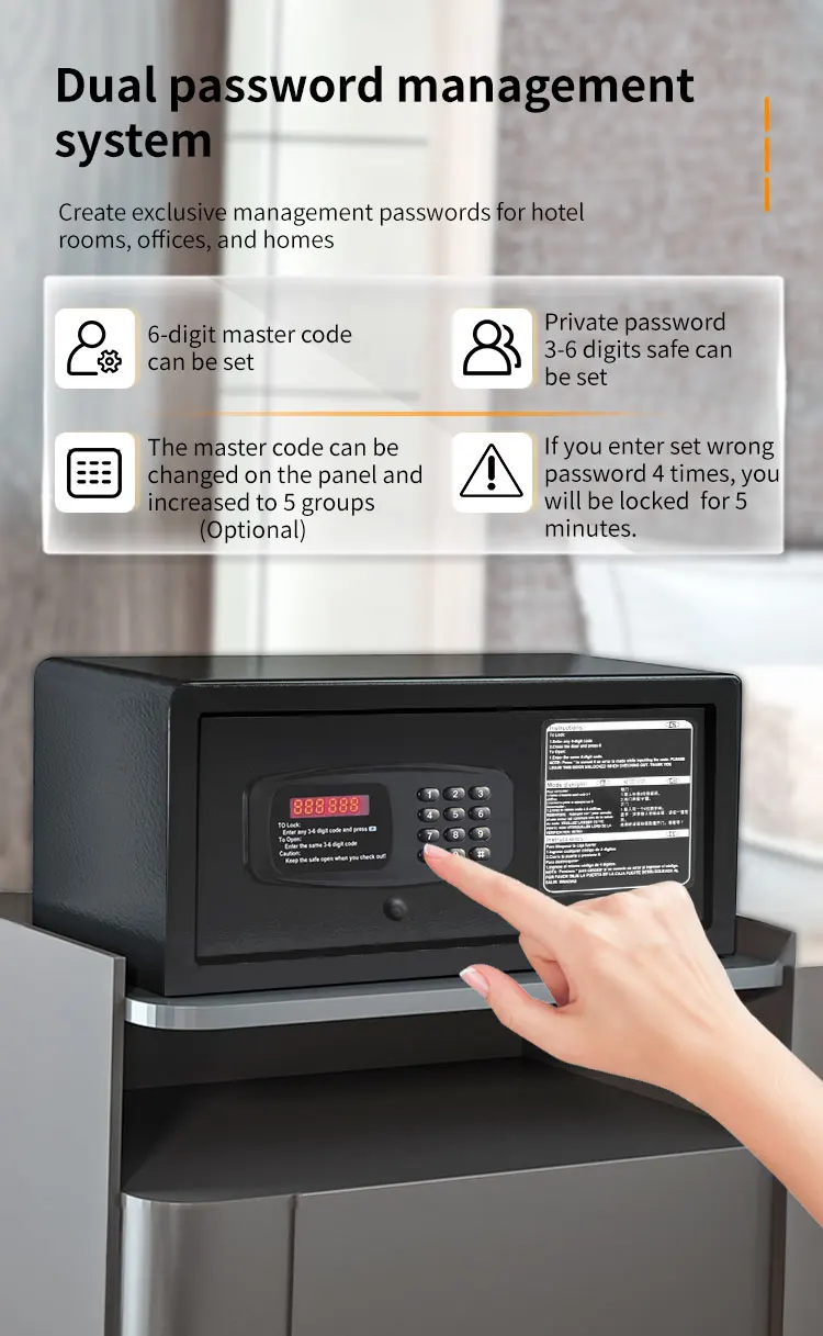 CEQSAFE Electronic Cheap Digital Hight Quality Lock Hotel Safe Box with Lock Security Code Locker factory