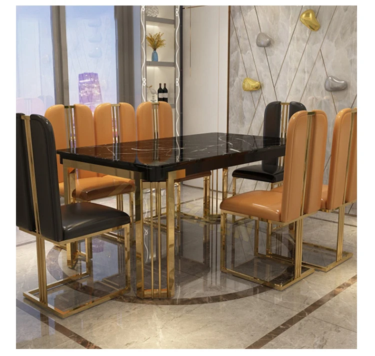 Home Furniture Modern Luxury Dining Table Set Marble Dining Table