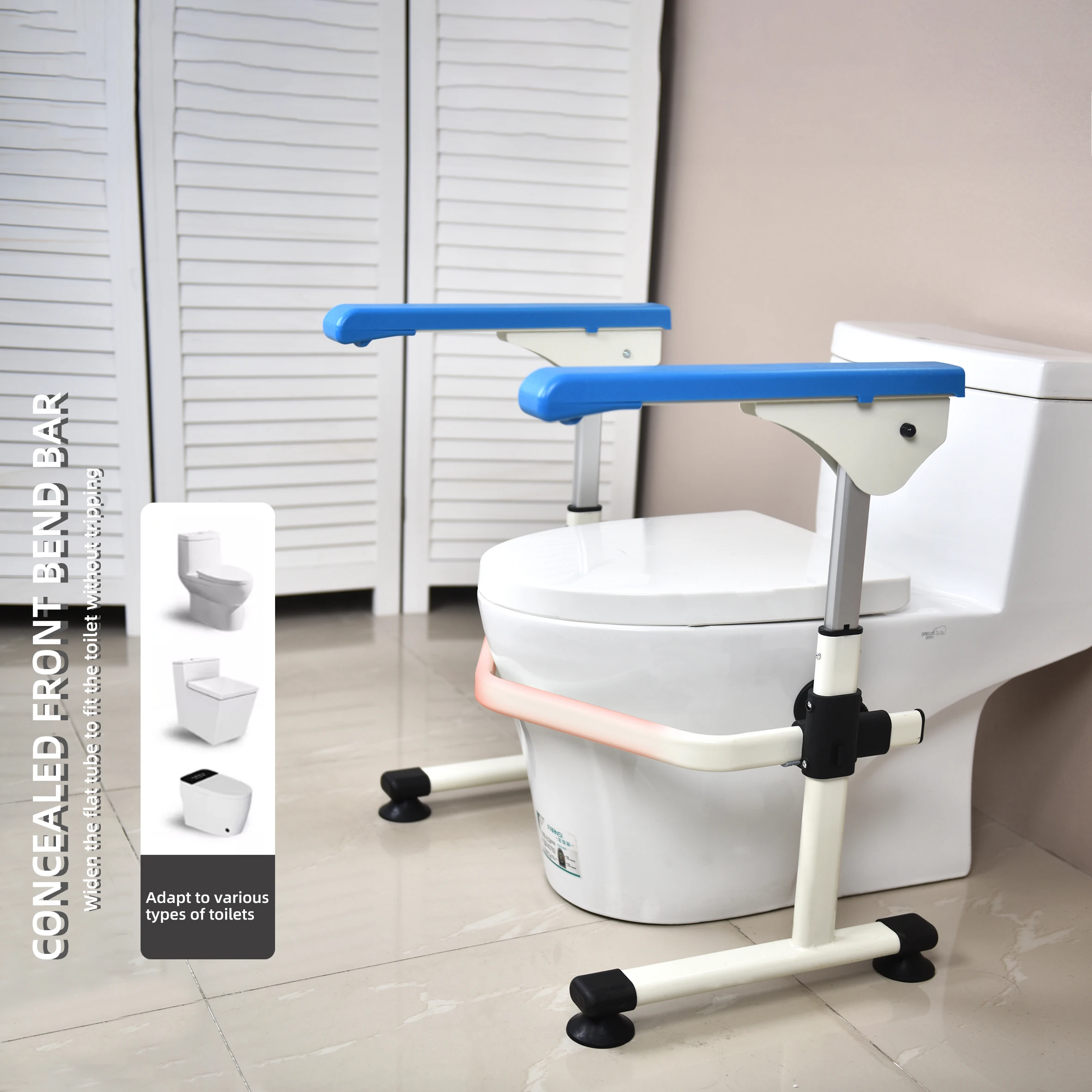 2025 New Product Toilet Handrails Adjustable Toilet Safety Rails Frame for Elderly and Pregnant Folding Handrails
