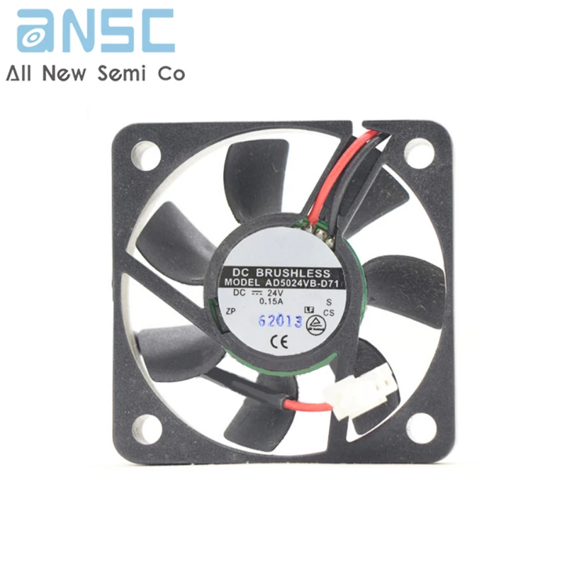 Original Axial flow fan AD5024VB-D71 24V 0.15A 50*50*15mm Large air volume inverter cooling fan