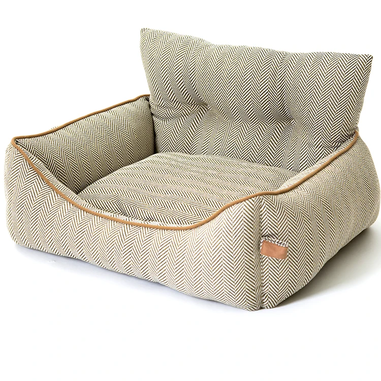 Super Soft Designer Fabric Highloft Dog Bed Washable Pet Bed Dog