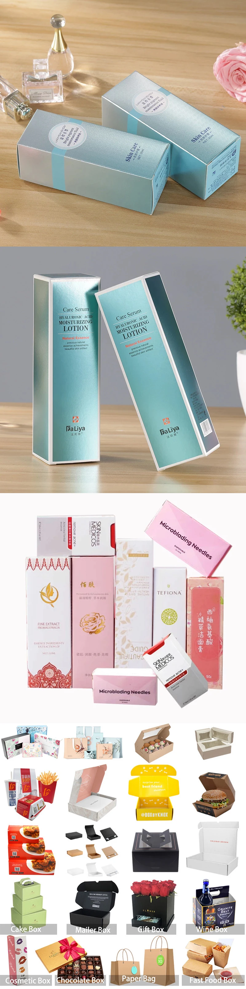 Customized Product Packaging,Recyclable White Cardboard Packaging,Ordinary Cosmetic Packaging