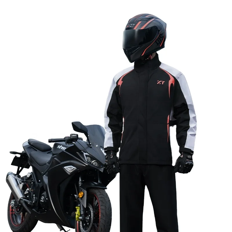 Regenmantel mit individuellem Logo, leichte, wasserdichte Regenjacke, Regenmantelanzug, Herren-Regenmantel für Motorrad