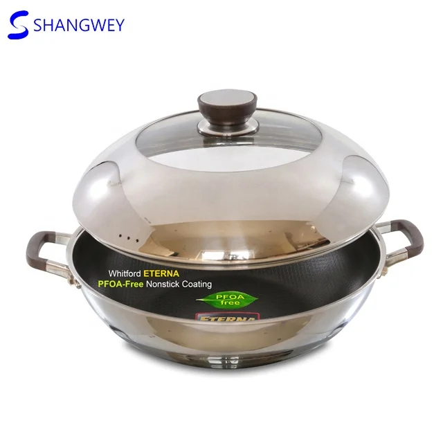 Energy Saved Honeycomb Hybrid Grill Pattern Cookware Set Wok Pan Made in Korea With Pot Lid