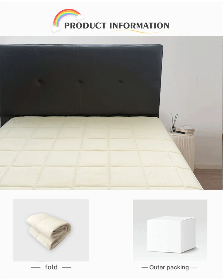 Wholesale Jacquard Bed Mat Cooling Lyocell Nylon Fabric Full Size Home Quilted Mattress Topper OEKO-TEX Certified All-Season supplier