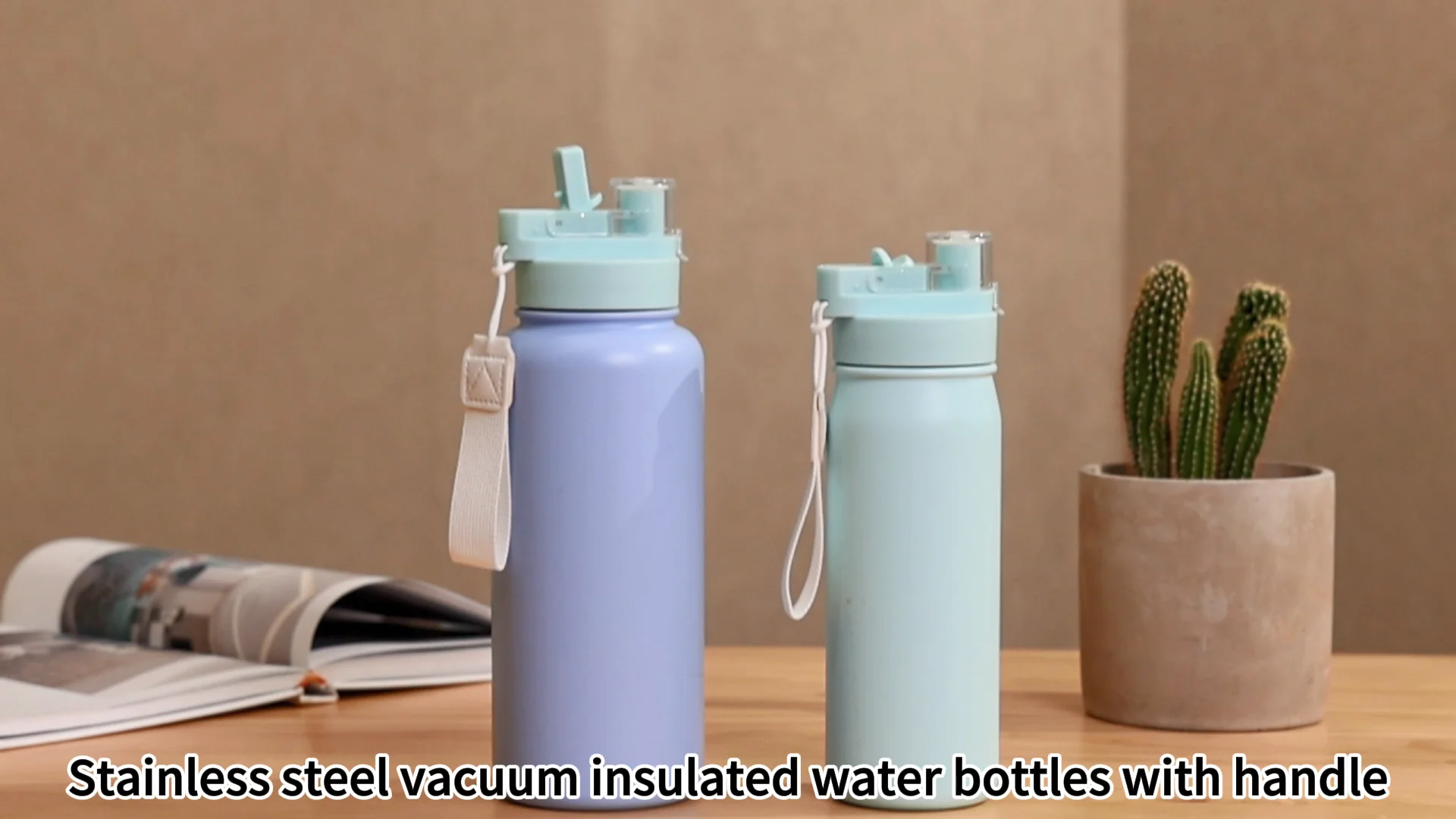 Everich Double Wall Wide Mouth Insulated Stainless Steel Sports Water ...