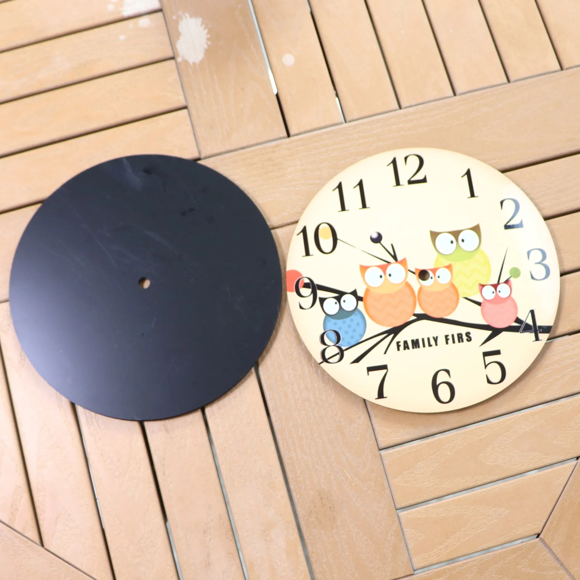 Sublimation Blank Round Coaster MDF  DIY Customized Cup Pad Round Clock Shaped Photo FrameWooden Clock Face