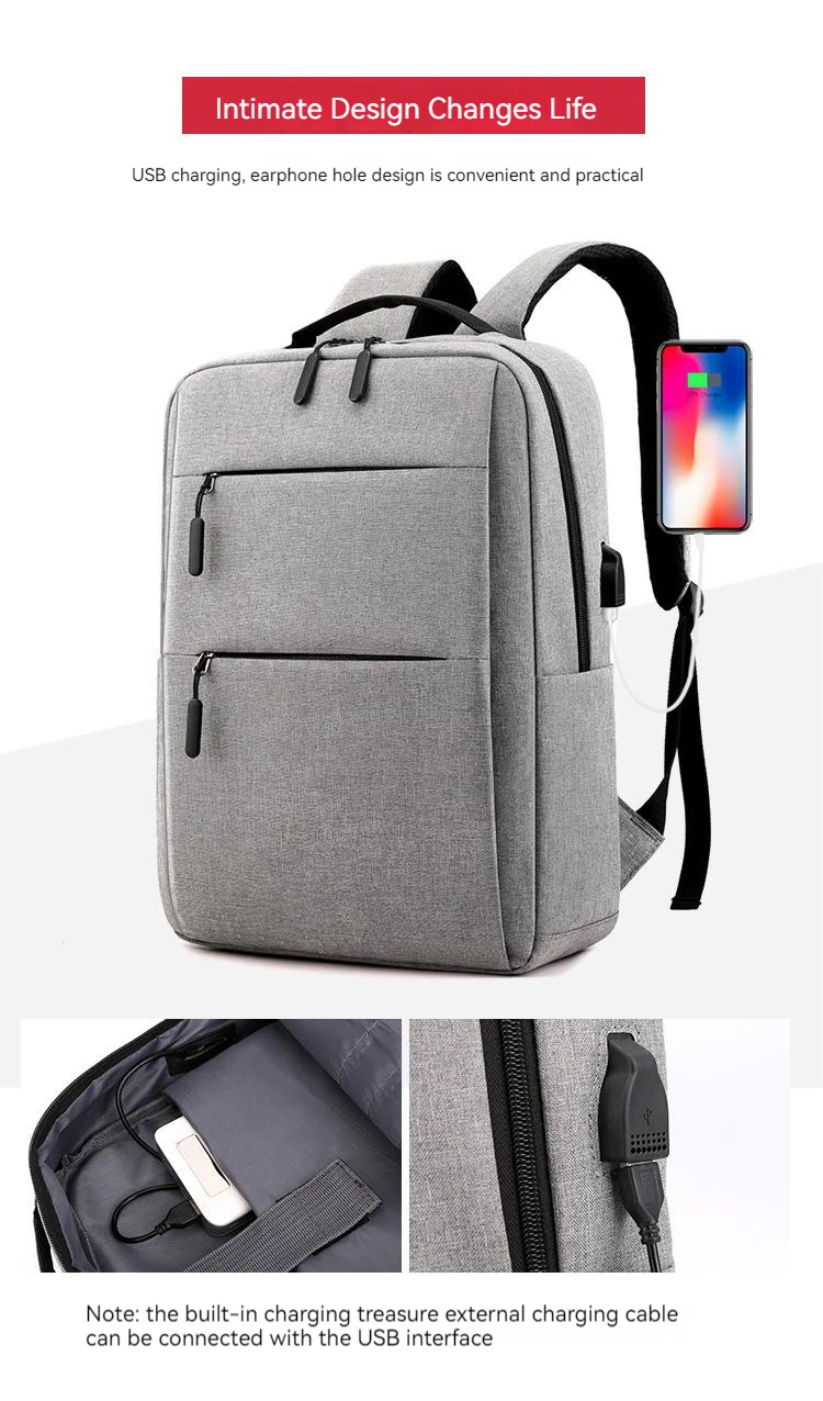 Custom Logo Waterproof Theft Polyester School Computer Backpack