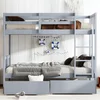 Grey + Rubber Wood + Bedroom+Twin