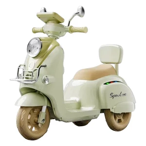 Unisex Kids Ride-on Toy Car New Style Three-Wheel Battery Powered Motorcycle Remote Control Toy for Children Made of Plastic