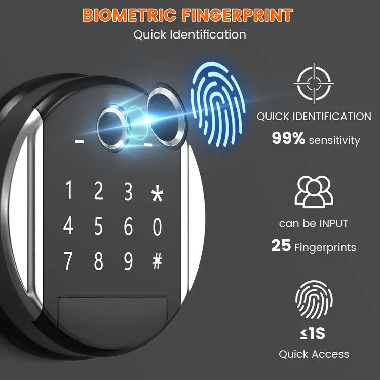 Weichi Large Fingerprint Gun Safe Home Security Wall Mounted Shooting Gun Storage Box Steel Biometric Gun Safe Cabinet Box