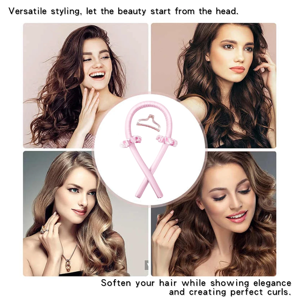 Hot Sale Portable Heatless Curling Rod Headband Sleeping Hair Roller Wave No Heat Silk Hair Curler