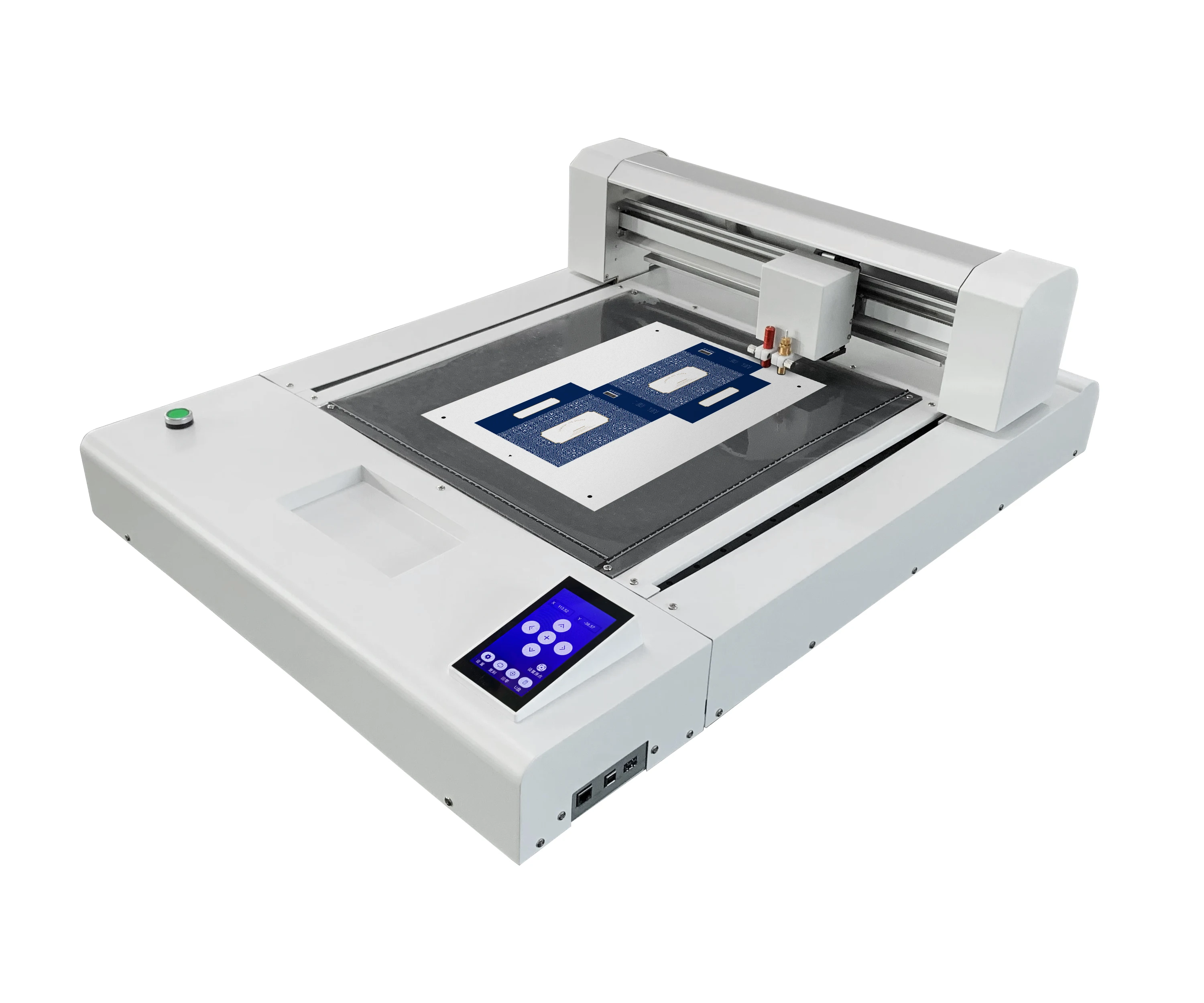 A3+ Flatbed Cutter Plotter Double Head Cutting Creasing Box Making Machine With Signmaster AI CDR