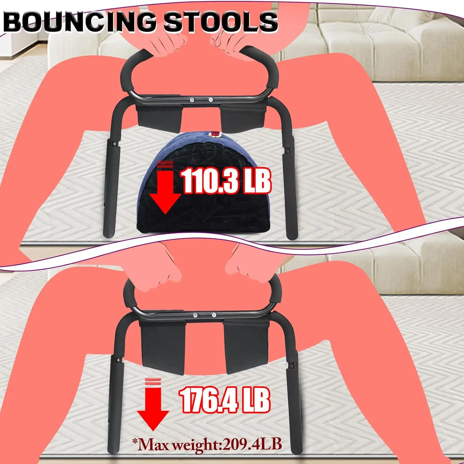 Sex Furniture, Sex Chair Positions Bouncing Mount Stools, Weightless Love  Position Aids Chair with Handrail and Bondage kits set| Alibaba.com