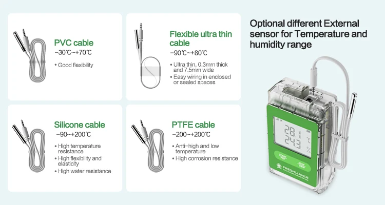 Fresh Tracker 10 Real-Time Temperature and Humidity Data Logger with ...
